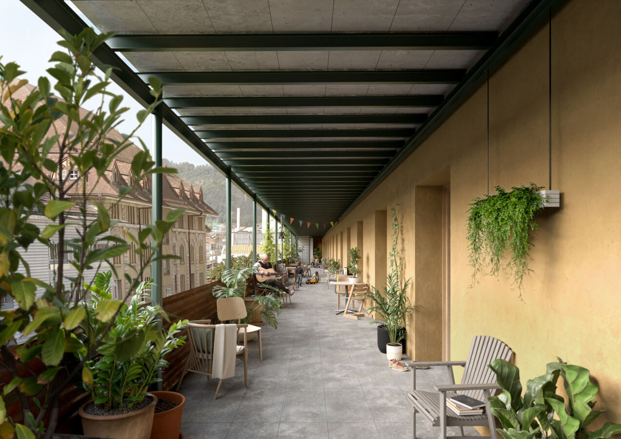 190 Ze Pra S1 S3 Aussenbild Laubengang